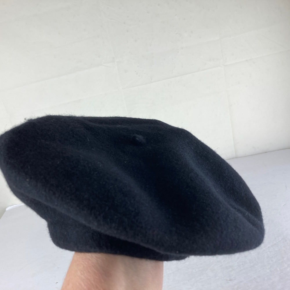 Fezko Wool Beret Womens One Size Black French Style Felt Hat Mime Artist Retro - Picture 2 of 4